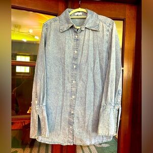 We Wore What oversized denim shirt/tunic/dress SIZE MEDIUM